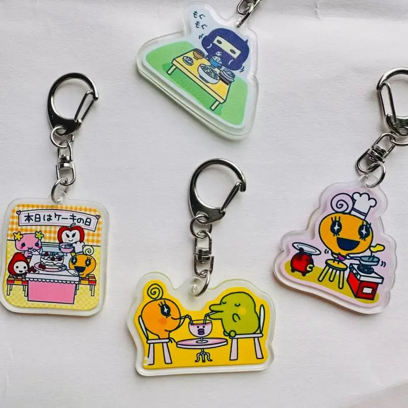 

Kawaii Tamagotchi Anime Peripheral Acrylic Cartoon Pendant Cute Sweetheart Doll Keychain Bag Charm A Birthday Gift for Girls