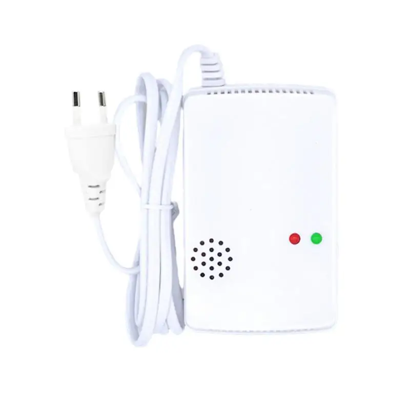 Corui Brandbaar Gas Alarm Sensor Gas Lekkage Detector Eu Plug Standalone Natuurlijke/Vloeibaar Gas Lek Detector Voor Home Security