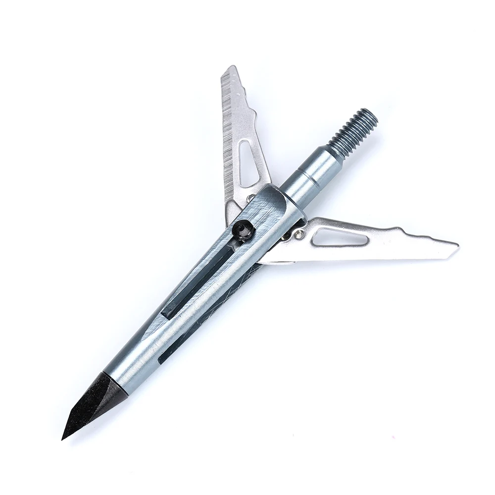 3/6/12pcs Hunting Archery Fixed 2 Blade Broadhead Stainless Alloy Blade Arrowhead Tips Arrow ，Arrows can be replaced with arrows