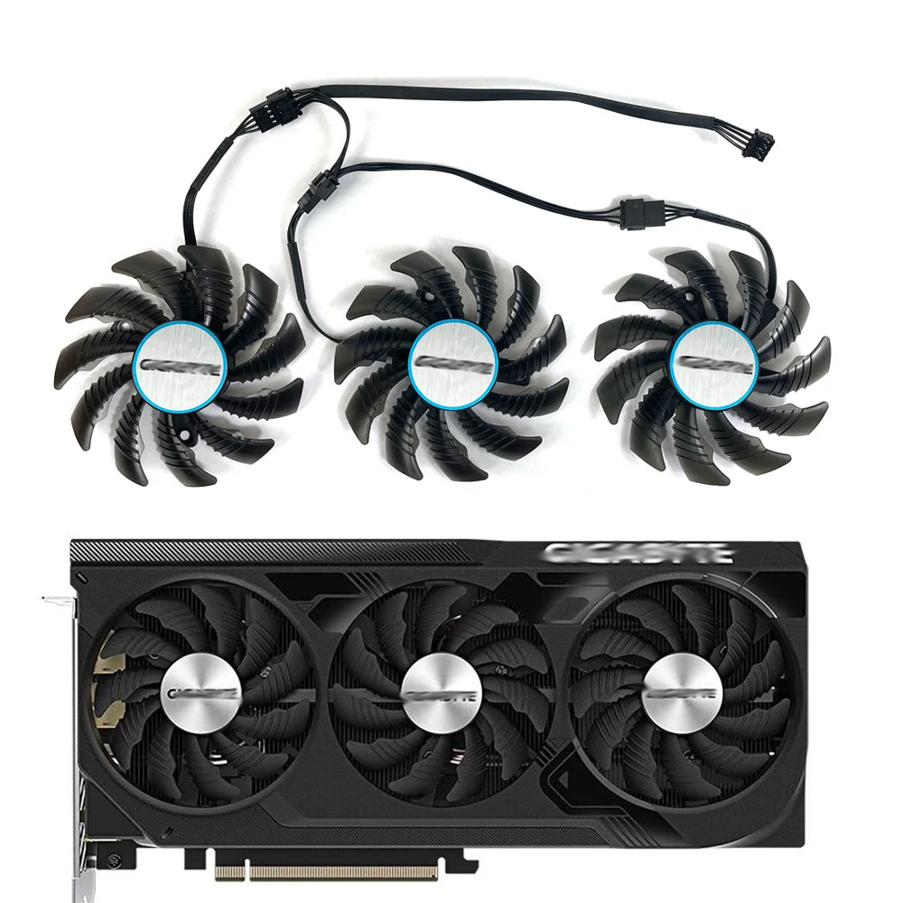 

New 78mm PLD08010S12HH 4pin 4070 GPU Cooler GIGABYTE GeForce RTX4070 4070ti WINDFORCE OC Graphics Card Replacement Cooling Fan