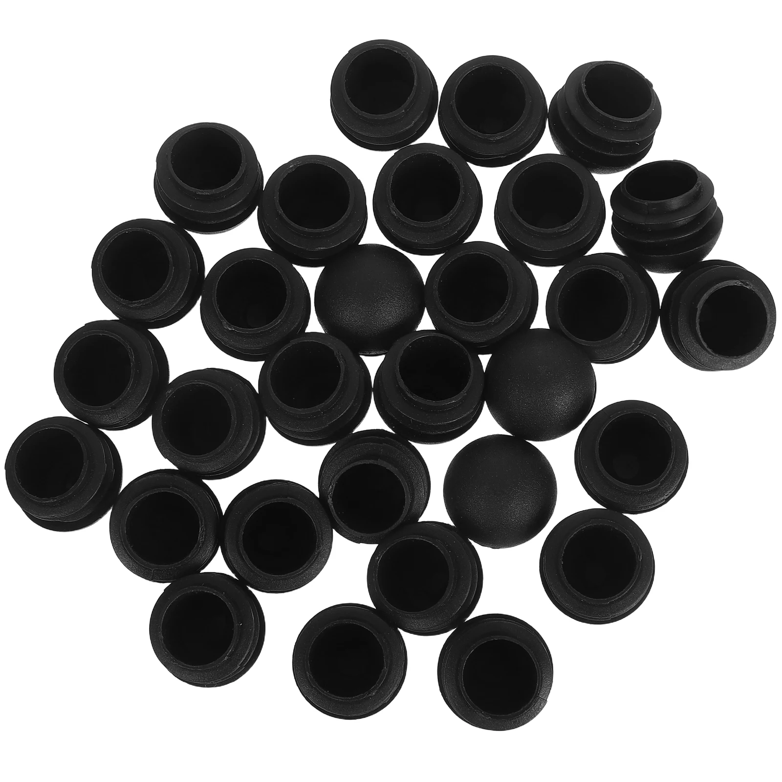 

30 Pcs Round Head Tube Plug PP Furniture Protector Chair Leg Insert Table Bench Stool Glide Cover Plastic End Caps Tube
