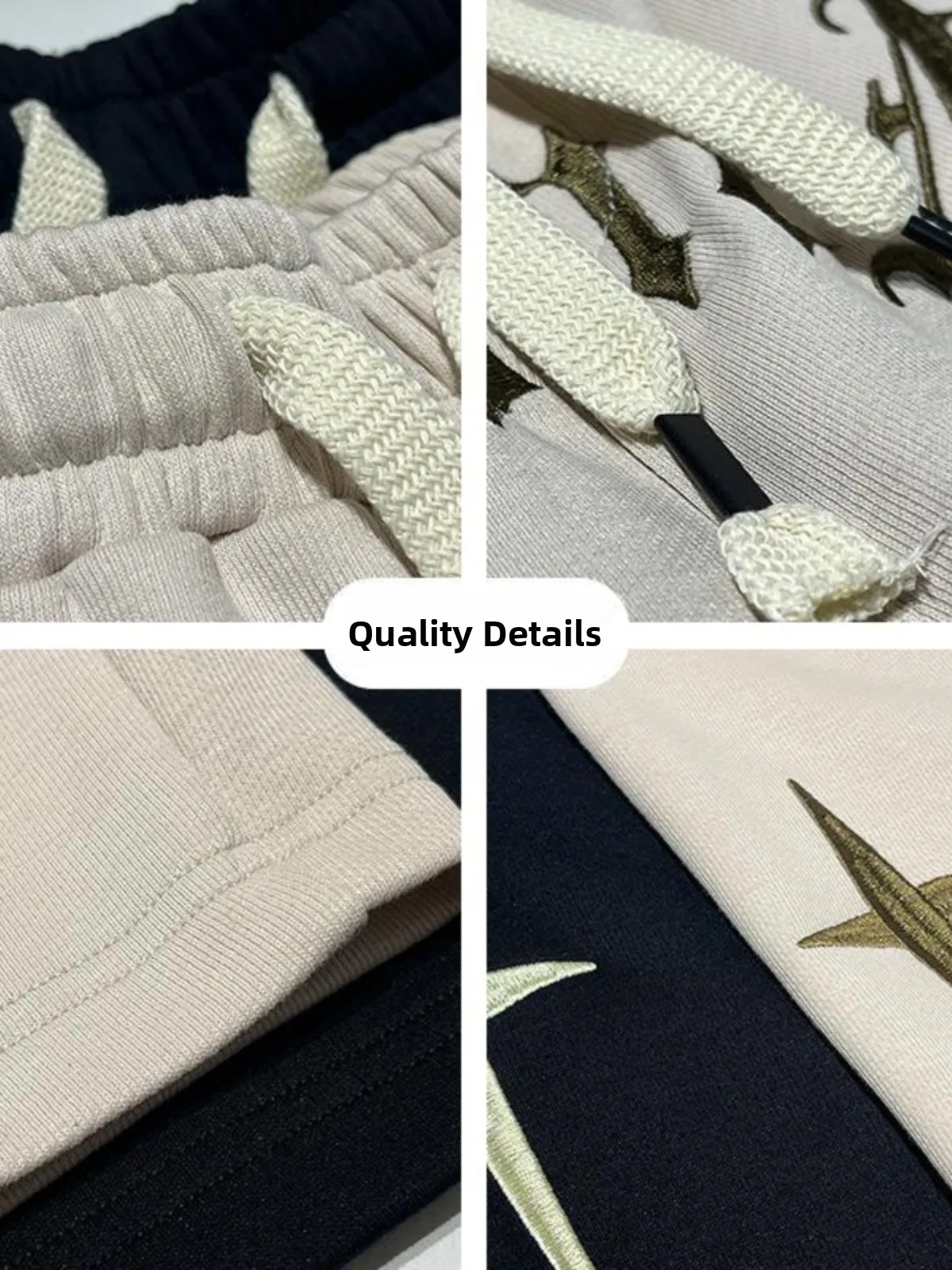 الصيف حجم كبير 300 Pou المطرزة الرياضة orts الرجال فضفاض الأمريكية شارع العليا Haome عادية خمسة أرباع السراويل #4