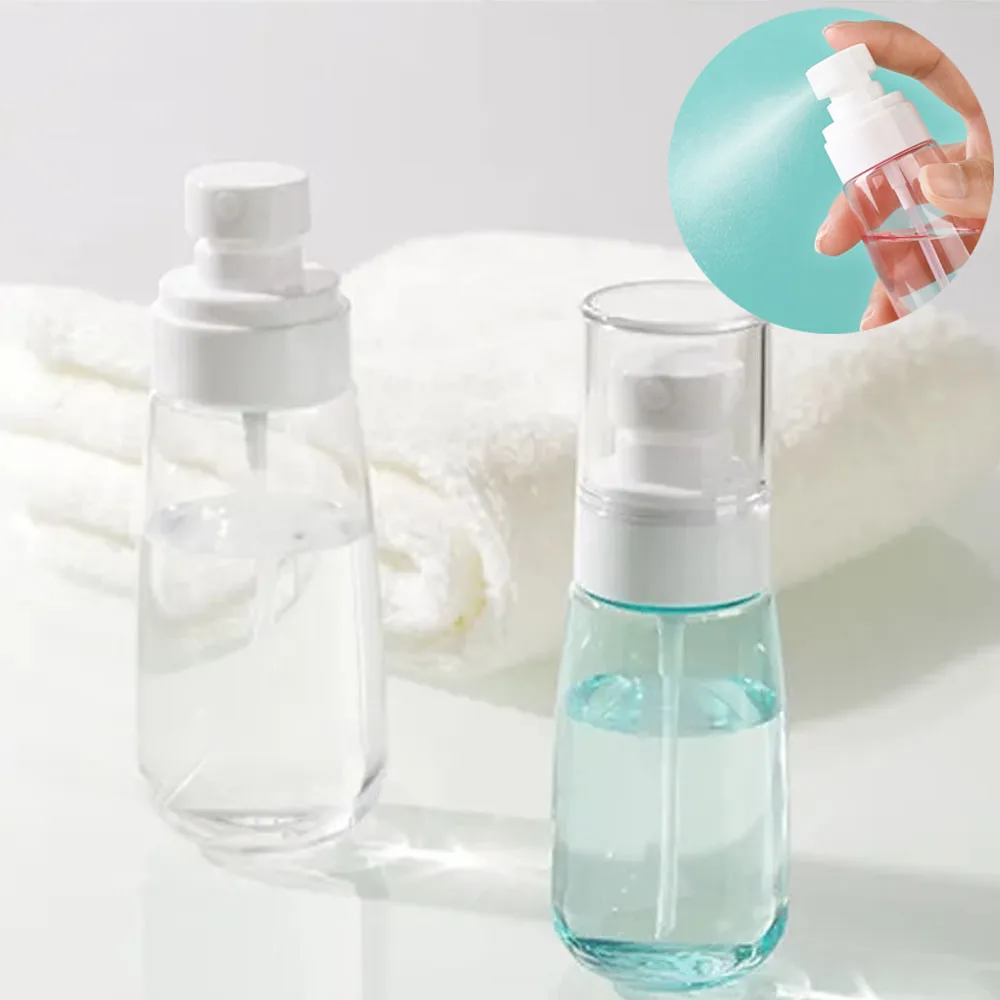 30/60/100ml Transparent  Spray Lotion Bottle PETG Type Ultra Fine Mist Travel Portable Small Makeup Toner Alcohol Bottles Tool