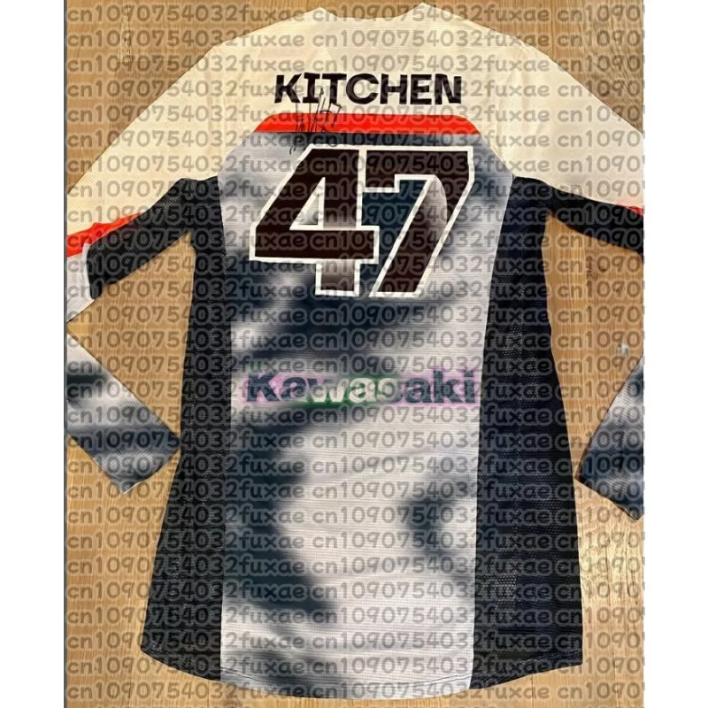 

Kawasaki Motorcycle T-Shirt New Kawasaki T-Shirt Summer Riding T-Shirt Sunscreen Fast Drying Sweat Absorbing Long Sleeve T-shirt