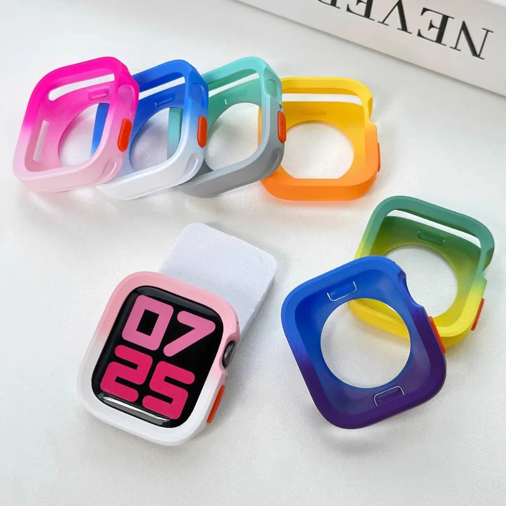 Candy Case For Apple Watch 10 42MM 46MM 7 8 9 41mm 45mm 1 2 3 42MM 38MM TPU Cover Protection iWatch 4 5 6 SE 40MM 44MM Bumper