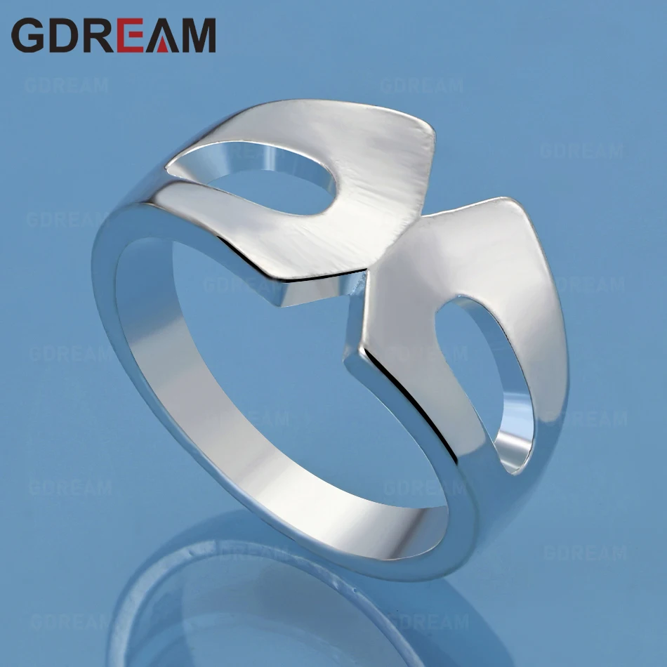 

GDREAM 925 Sterling Silver X Crossed 0-Number 7-10 Ring For Women, Exquisite And Lovely Wedding Party Jewelry