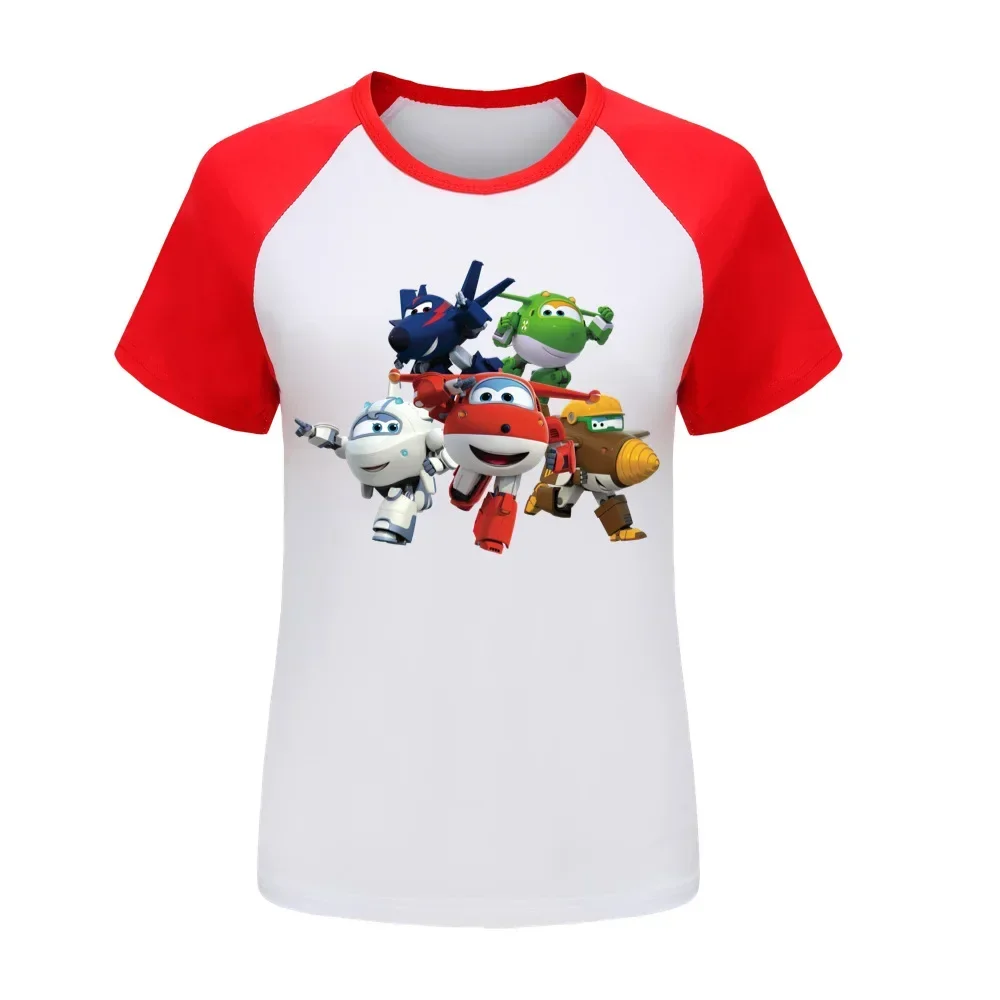 

2-16Y Super Wings Jett Clothes Kids Short Sleeve T Shirt Baby Boys T-shirt Girls Cartoon Jett Costume Children Casual Summer Top