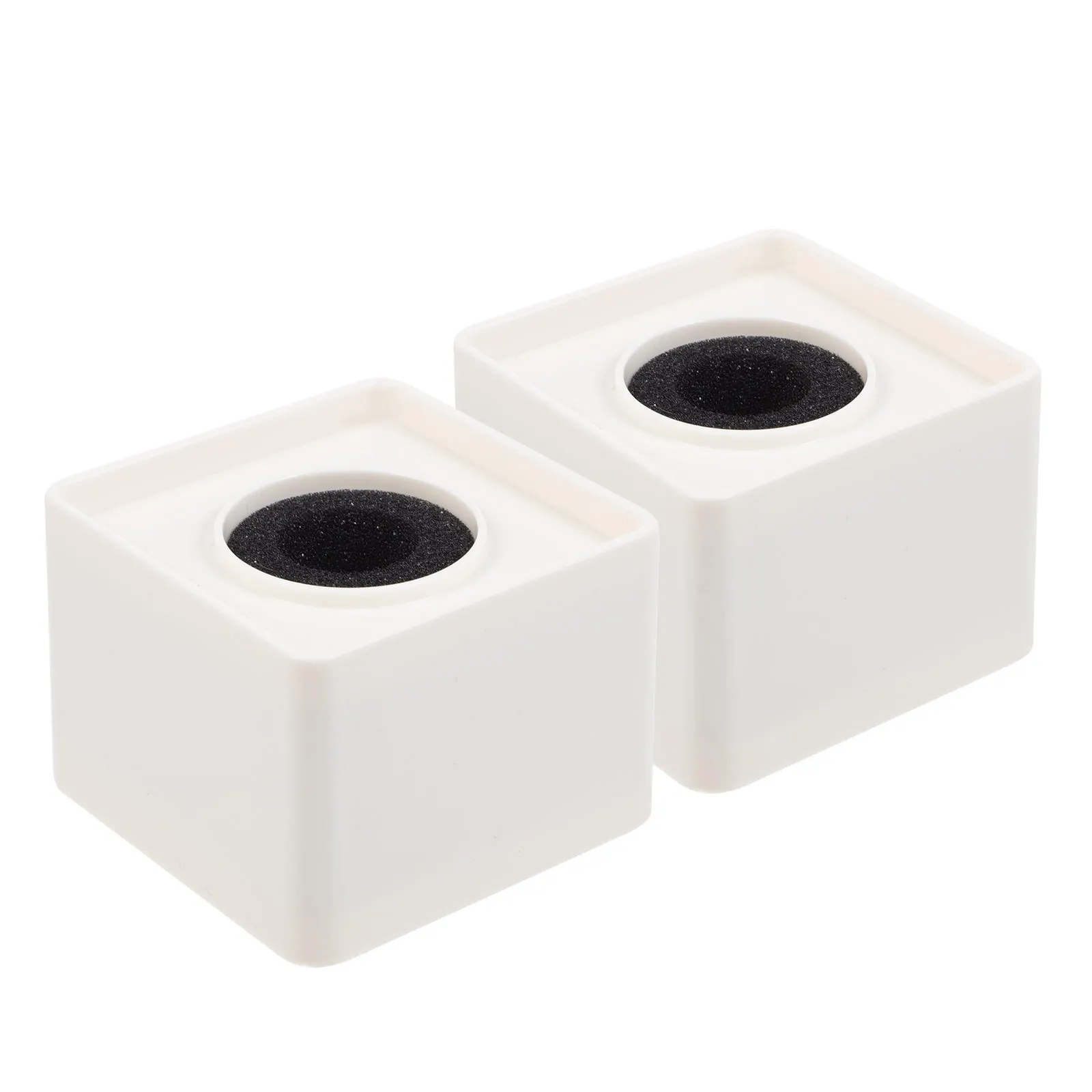 

2Pcs Microphone Station Logo Square Cube Shaped ABS Interview Microphone Flag Durable Practical Mic Logo Stand for Reporters