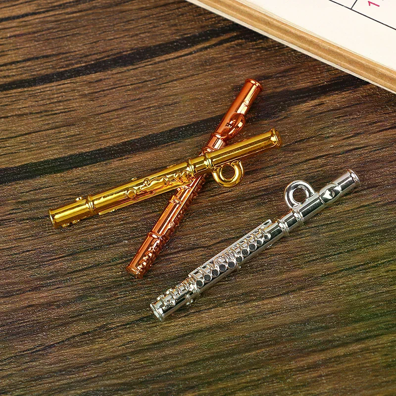 1pc Dollhouse Simulation Miniature Musical Instrument Flute Model Toy Decoration Accessories