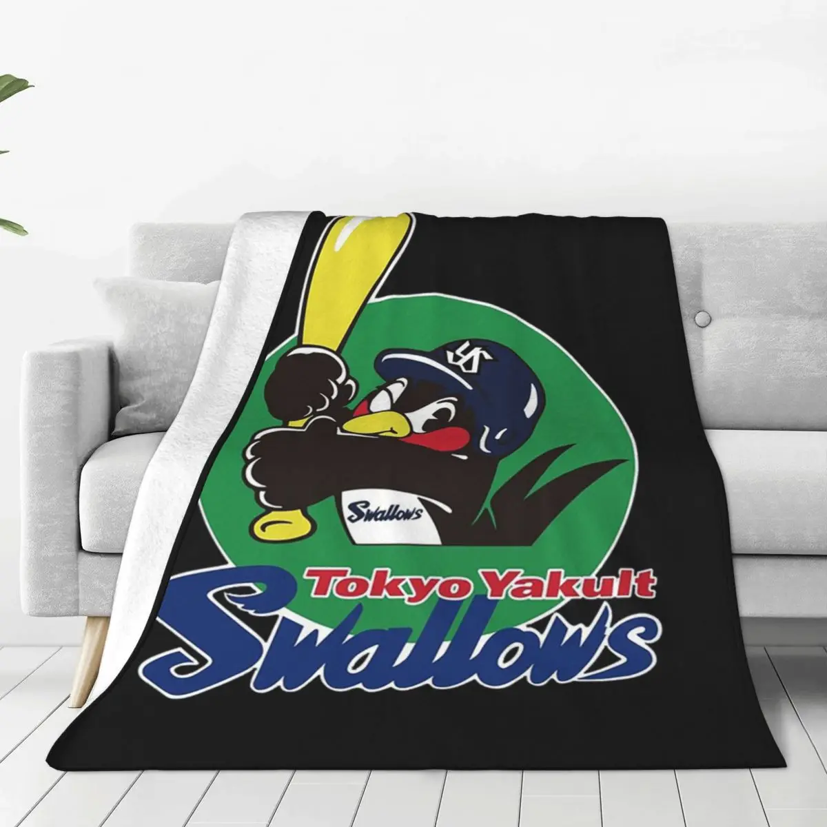 Tokyo Yakult Swallows Blankets Soft Warm Flannel Throw Blanket Bedspread for Bed Living room Picnic Travel Home Sofa