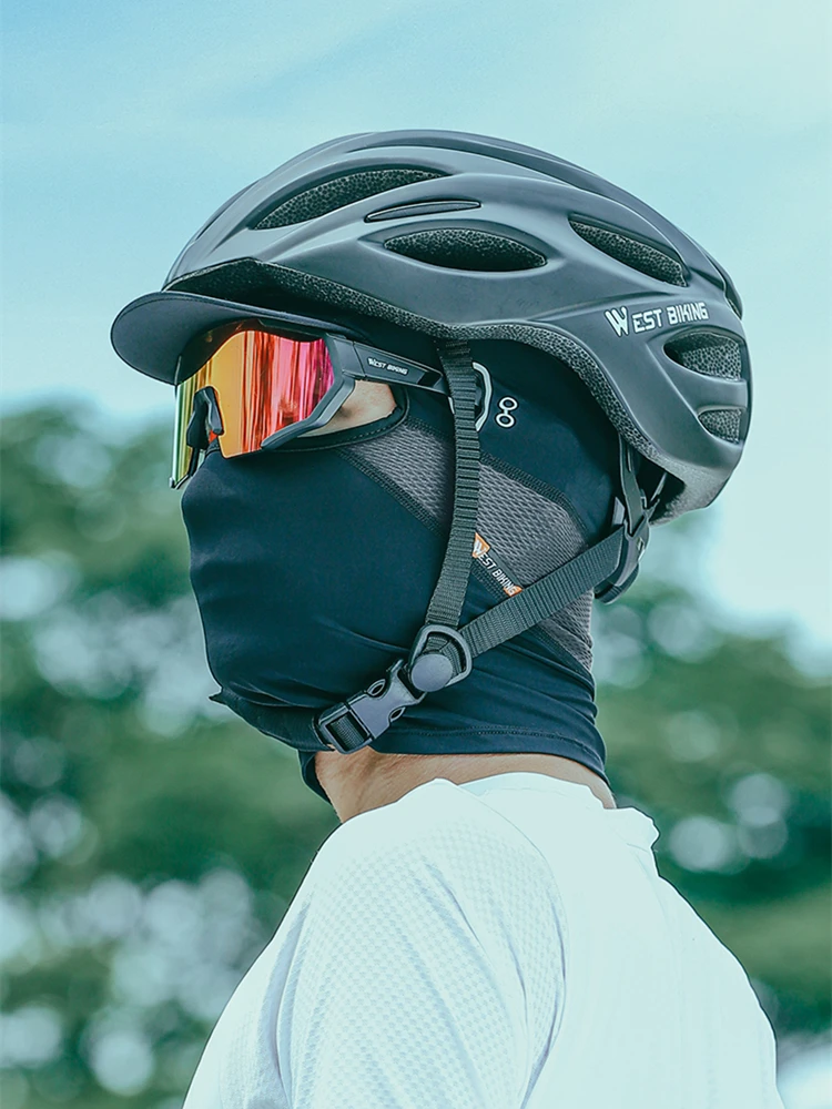 AliExpress West Biking WEST BIKING Ice Silk Sun Protection Balaclava With Brim UV400 Anti-UV Quick Dry Breathable Headgear for Biking Hiking Travel