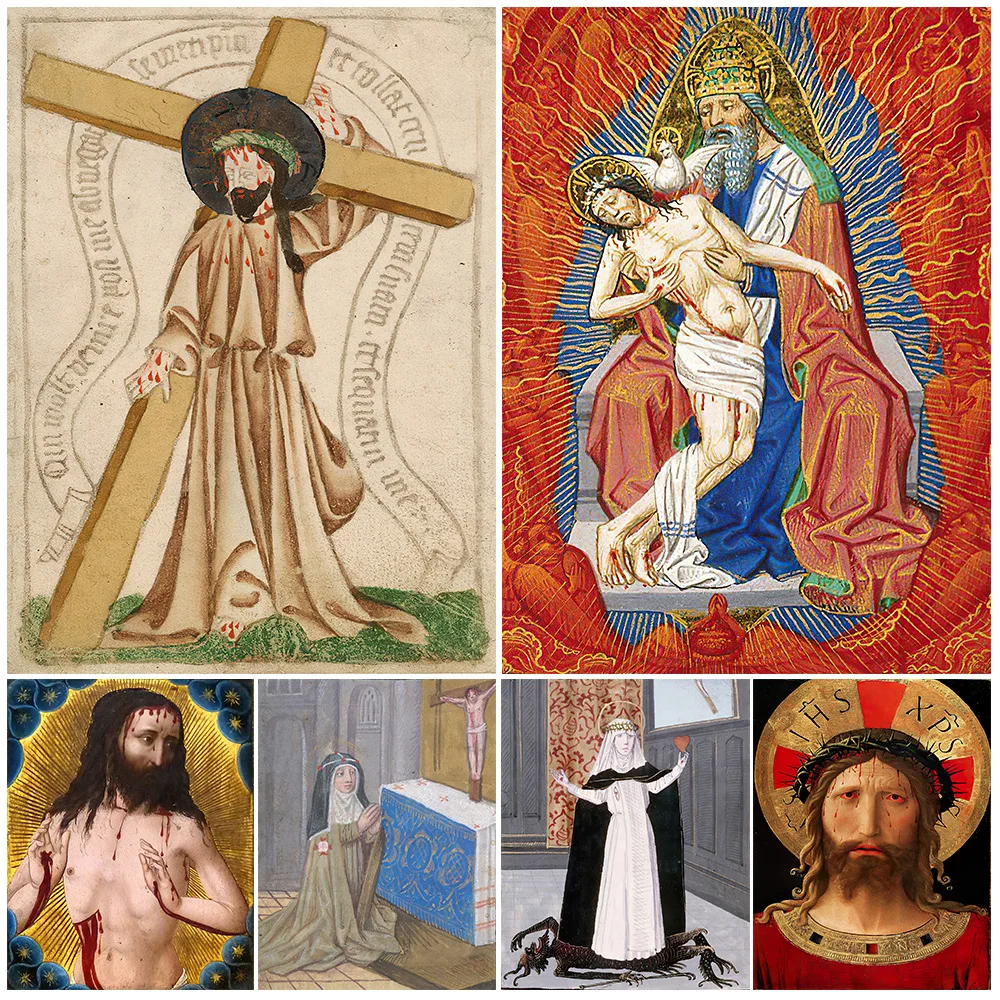 

Cartoon Christianity Jesus Virgin Mary believer Posters Wall Pictures For Living Room Poster Wall Art Canvas Painting Unframed