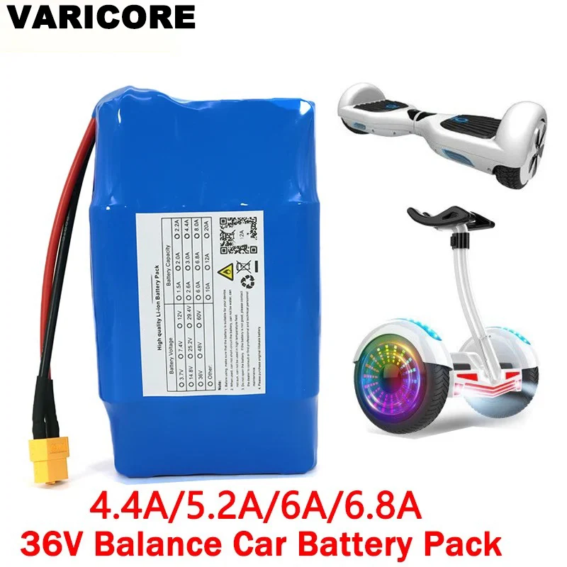 

36V 4.4Ah 5.2Ah 6Ah 6.8Ah 2 wheel electric scooter self balancing 18650 lithium battery pack for Self-balancing Fits 6.5" 7"