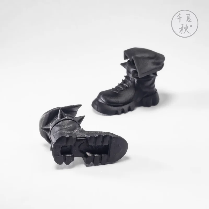 1/12 Scale Soldier Black Boots Model for 6'' Gynoid