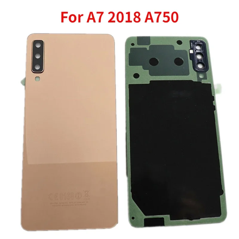 Back Glass For Samsung Galaxy A7 2018 A750 SM-A750F A750FN A750GN-DS Battery Cover Rear Door Case Housing With Camera Lens