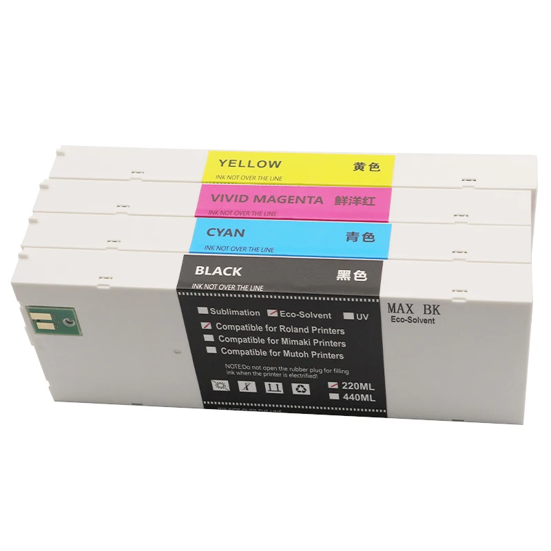ECO-SOL MAX2 MAX3 MAX Eco-solvent ink Cartridge 220ML Compatible for Roland BN-20 RS-640 xc540 VS-640 540 VS420 VS300 Printer