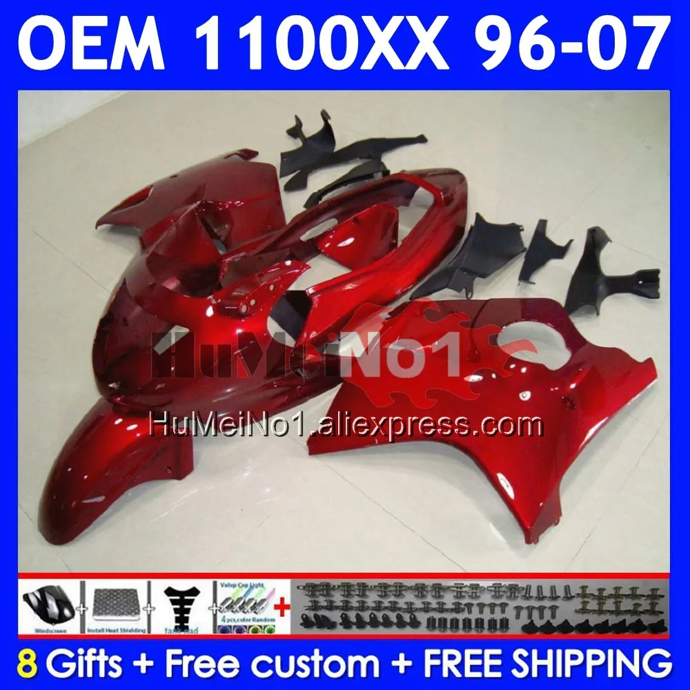 Metallic Red Blackbird For HONDA CBR 1100 XX CC 1100XX 69No.0 CBR1100XX 1996 1997 1998 1999 2000 2001 02 03 04 05 06 07 Fairing