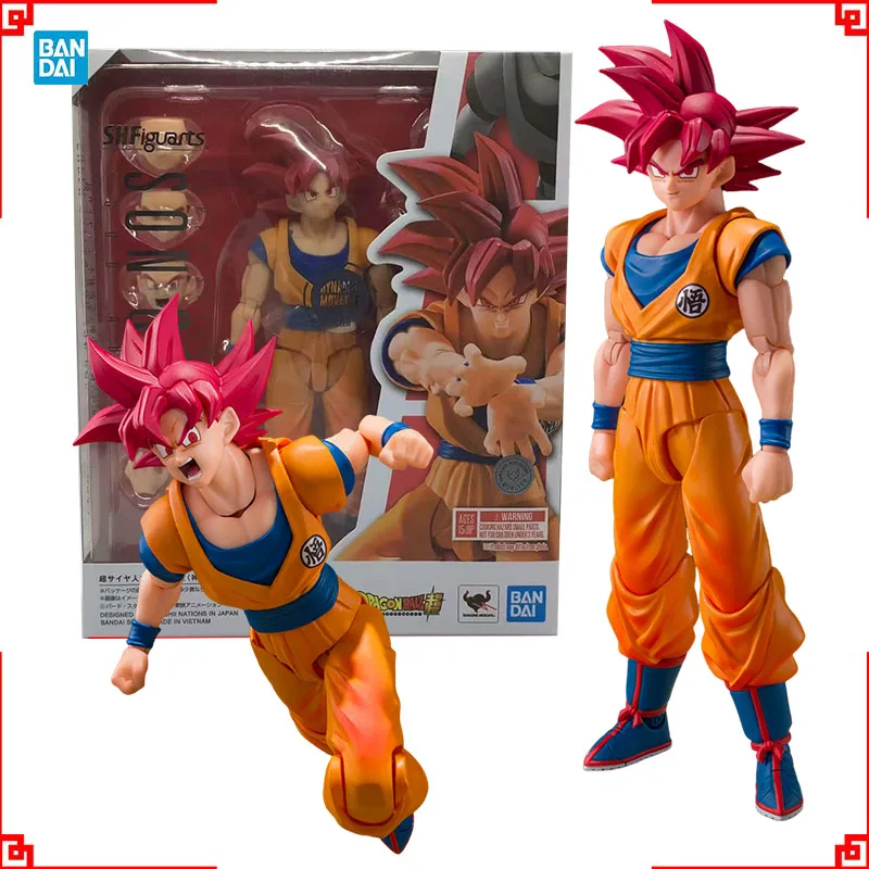 Figurine d'action Bandai Dragon Ball SHF Super Saiyan God Aura Goku 3.0, figurines de collection à haute poseabilité, jouet pour hommes, cadeau