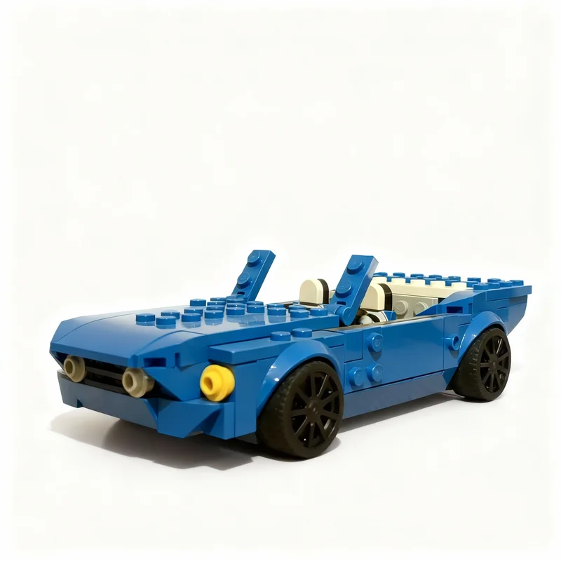 216ピース-moc-シティチャンピオンズ-スーパーカー-クラシックピックアップ-マスタング-コンバーチブル-モデル-テクノロジー-diy-クリエイティブ組み立てパズル-ギフト-ホーム