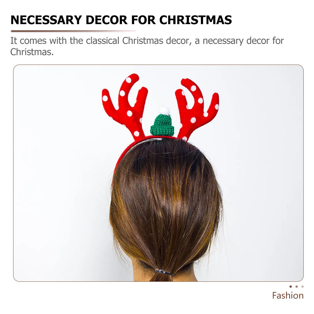 

5 Pcs Christmas Decoration Antler Headband Holiday Hair Hoops Headdresses Tree Party Headbands