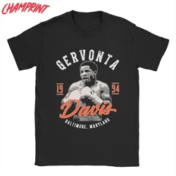 Team Gervonta Davis Men T Shirts Funny Tees Short Sleeve Crewneck T-Shirt Cotton Original Clothes