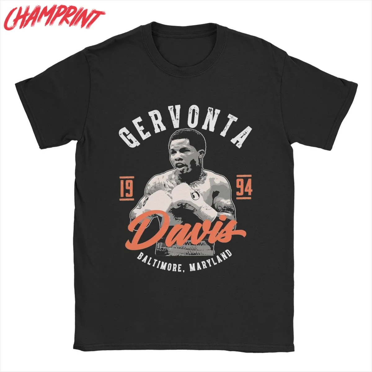 Team Gervonta Davis Men T Shirts Funny Tees Short Sleeve Crewneck T-Shirt Cotton Original Clothes