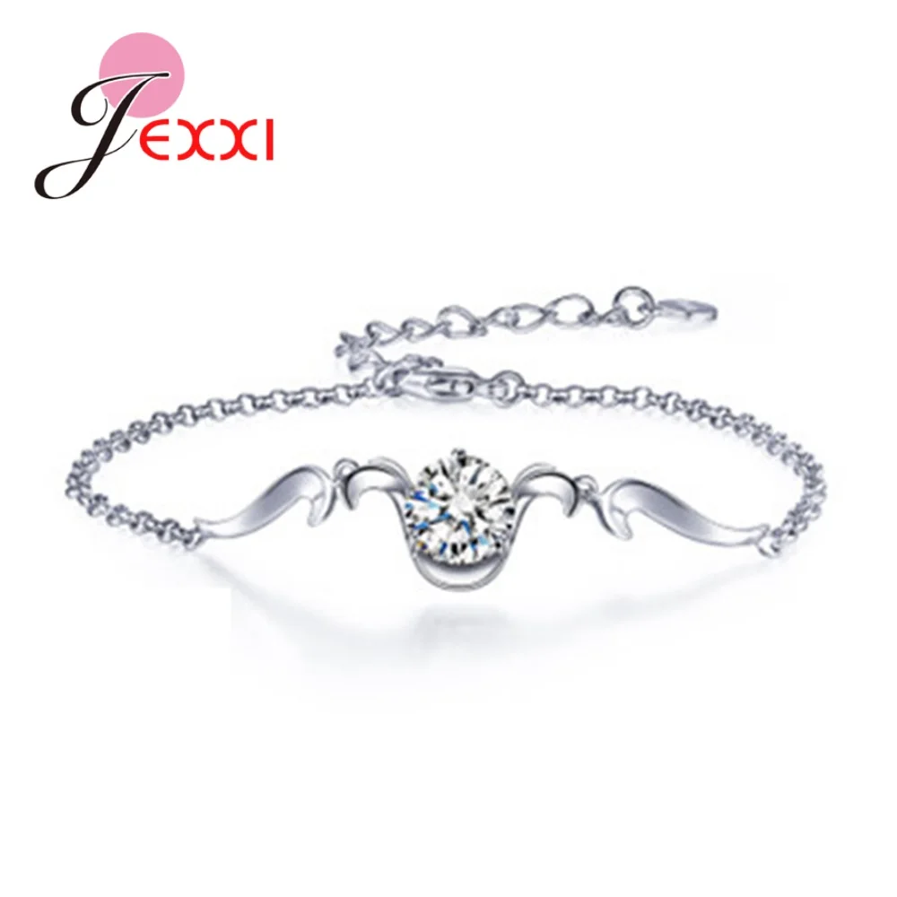 Fashion High Quality Women 925 Sterling Silver Color Constellation Bracelet Astrology Jewelry Zodiac Sign Charm Bracelets