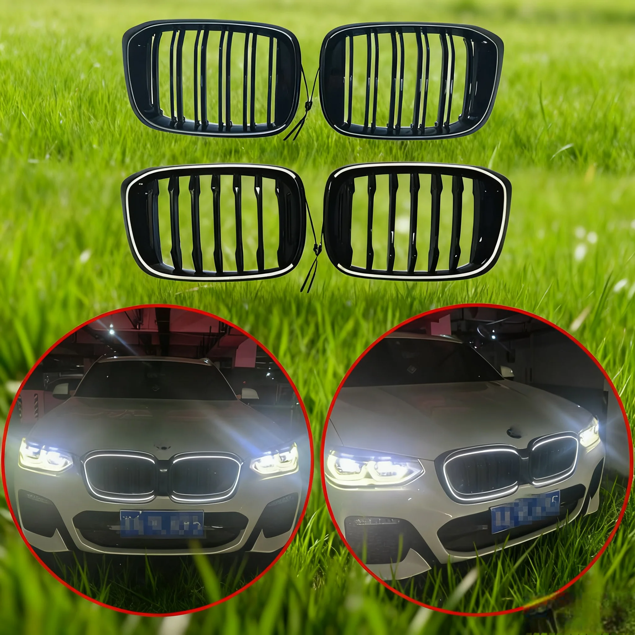 New Design Front Kidney Luminous Grille Led Light Grill Replacement Racing Grills Grilles Auto For BMW X3 G01 2018 To 2021