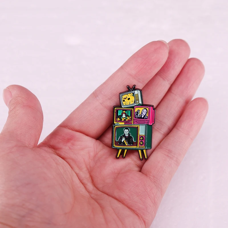 80s Classic Horror TV Enamel Pin Halloween Cinema Badge Jewelry Movie Fans Gift - view 4