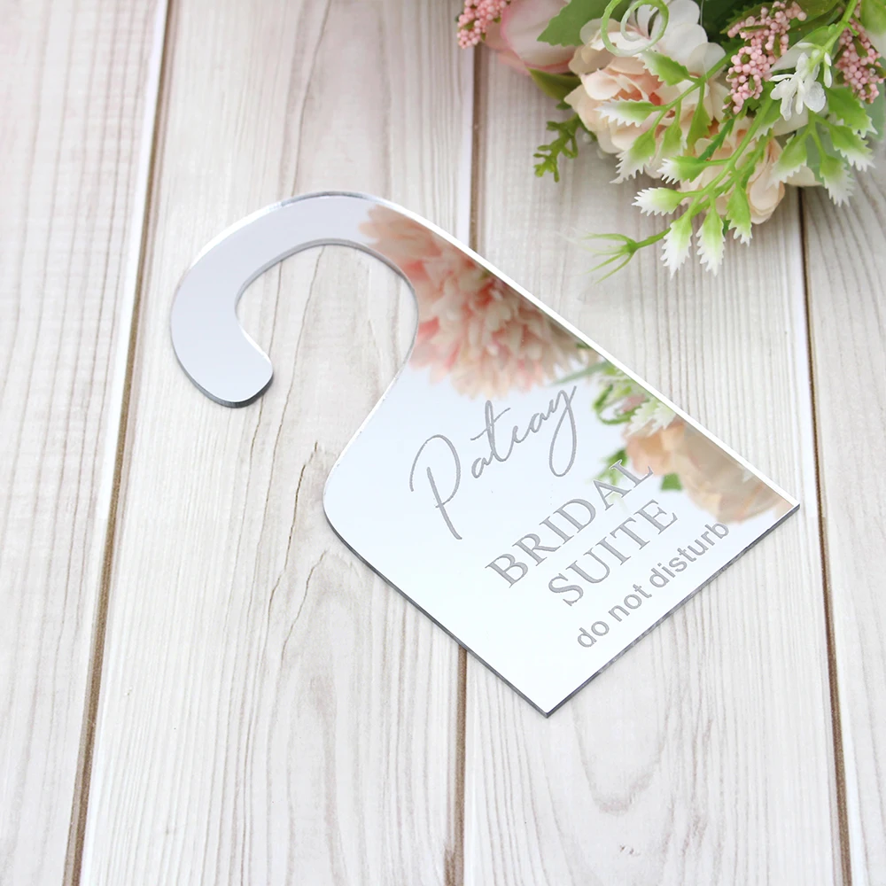 Cintres de Porte Personnalisés pour Mariage, 1 Pièce, Signe de Porte avec Nom de la Mariée, Décoration en Acrylique pour ix