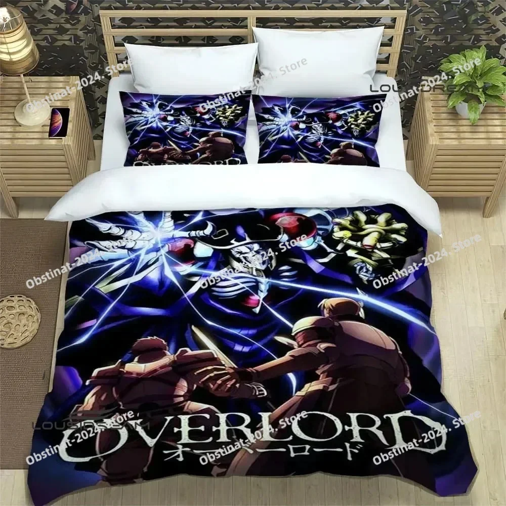 Overlord cartoon printed Bedding Sets exquisite bed supplies set duvet cover bed comforter set bedding set luxury birthday gift