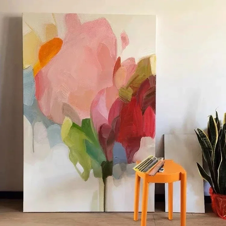 

Abstract art living room bedroom entrance large hanging painting