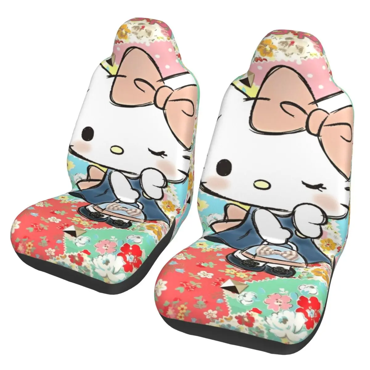 

Hello Kitty Universal Car Seat Cover for most cars Travel Cute Cartoon Auto Seat Cover Fabric Hunting