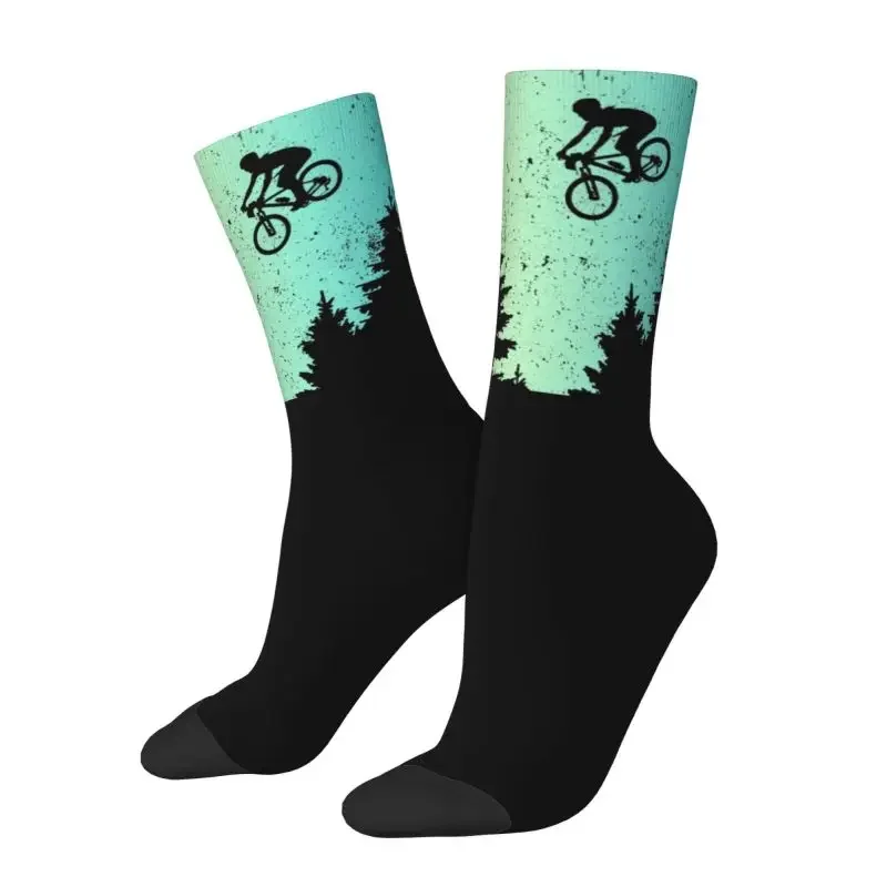 Mtb Bike Track Downhill Dress Sock Men's Women's Breathable Warm Fashion Mountain Bike Cycling Rider Crew Socks