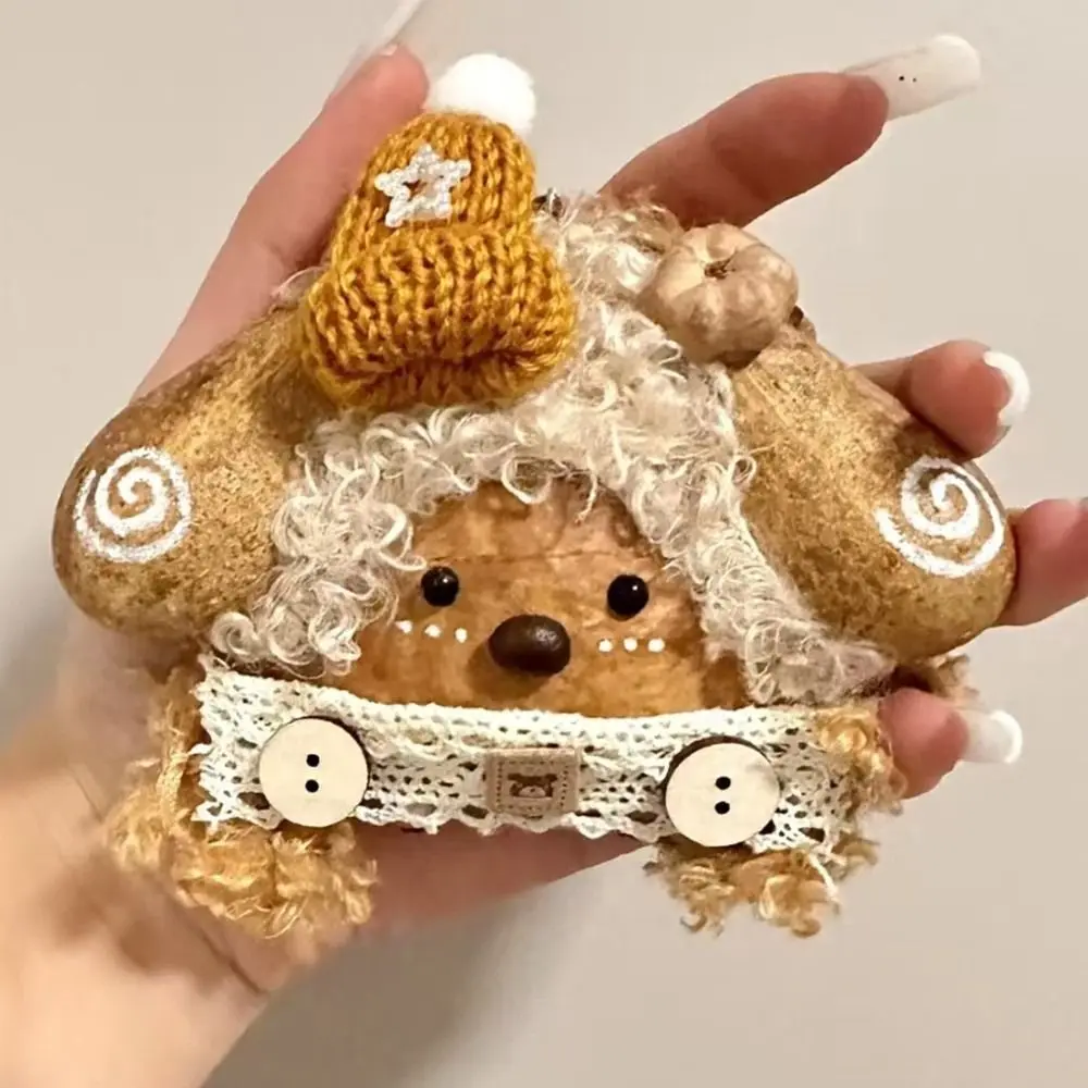 Cute Handmade Nut Shell Fuzzy Bean Ornament Hanging Pendant Gift