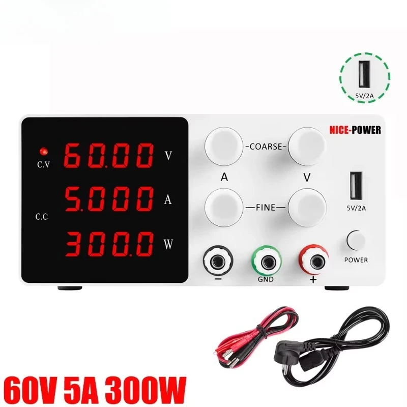 POWER SPS-W605 60V5A laboratorio DC fuente de alimentación regulada 48V30V reparación de teléfonos móviles Drone carga de batería prueba de lámpara LED