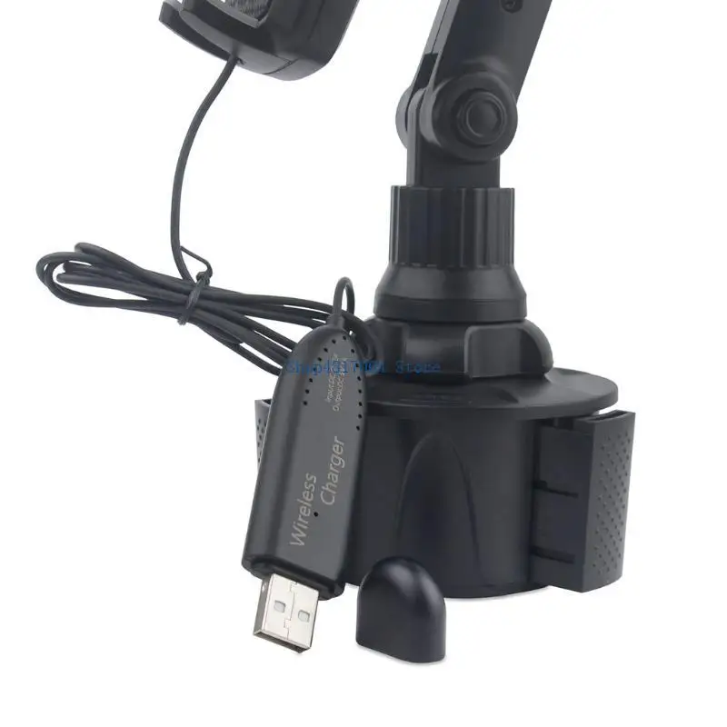 

T3LB USB Wireless Holder Cellphone Mount Stand Cradle for 4-6.8'' Cellphone