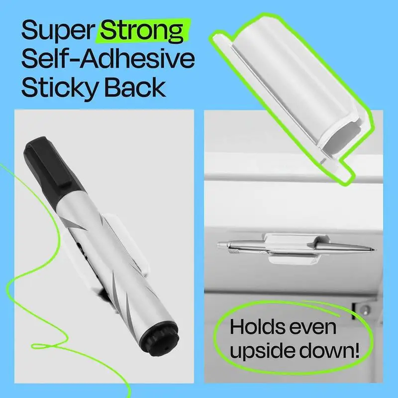 Portalápices de silicona de 5 piezas, cubierta adhesiva para bolígrafo, Clips, papelería de aprendizaje, suministros escolares, accesorios de escritorio, herramientas de escritura seguras para niños