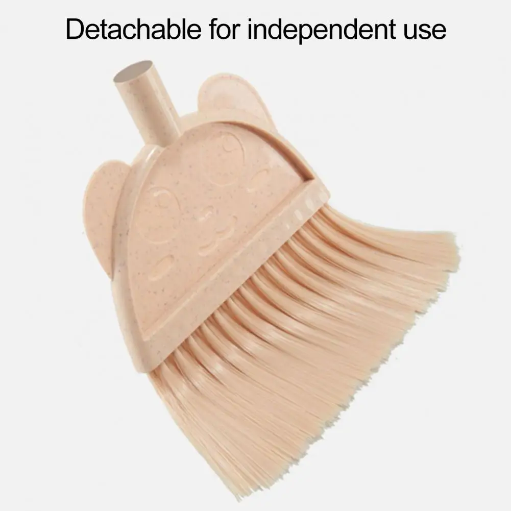 1 Set Mini Children Broom Dustpan Cartoon Bristles Little Housekeeping Helper Kids Pretend Play Toddlers Floor Sweeping Tool Kit