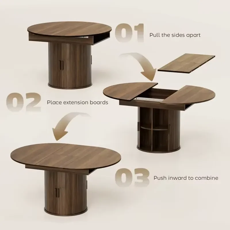 Wooden dining table, understated texture