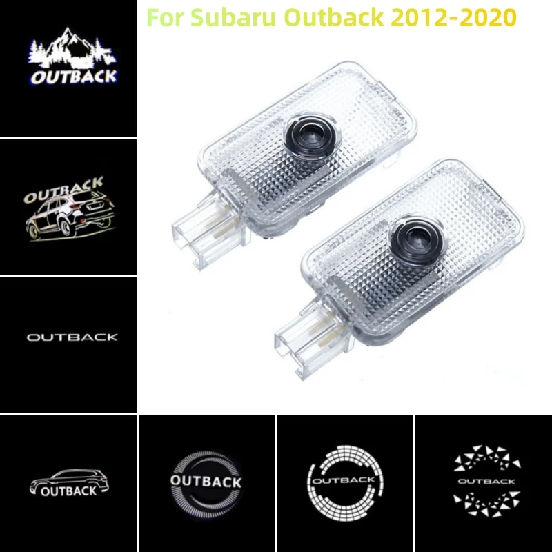 

2x Welcome Lamp Car Door Light Ghost Projector Badge Lamp For Subaru Outback 2012-2017 2018 2019 2020 Car Decoration Accessories