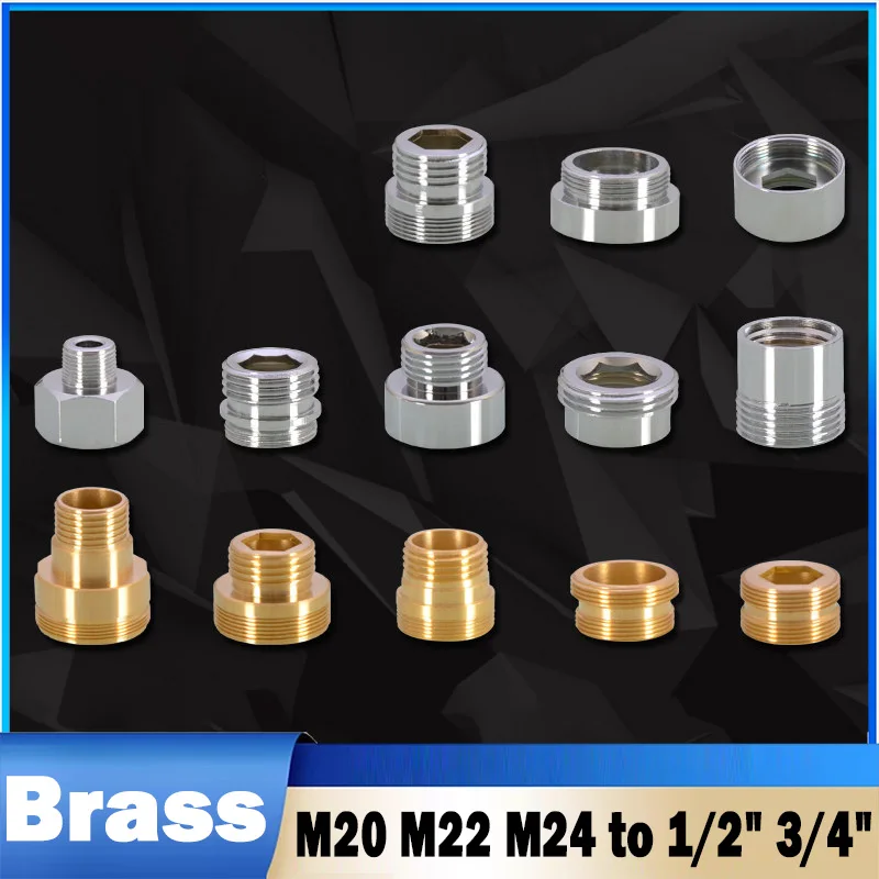 1Pcs Water Faucet Coupler M20 M22 M24 to 1/2