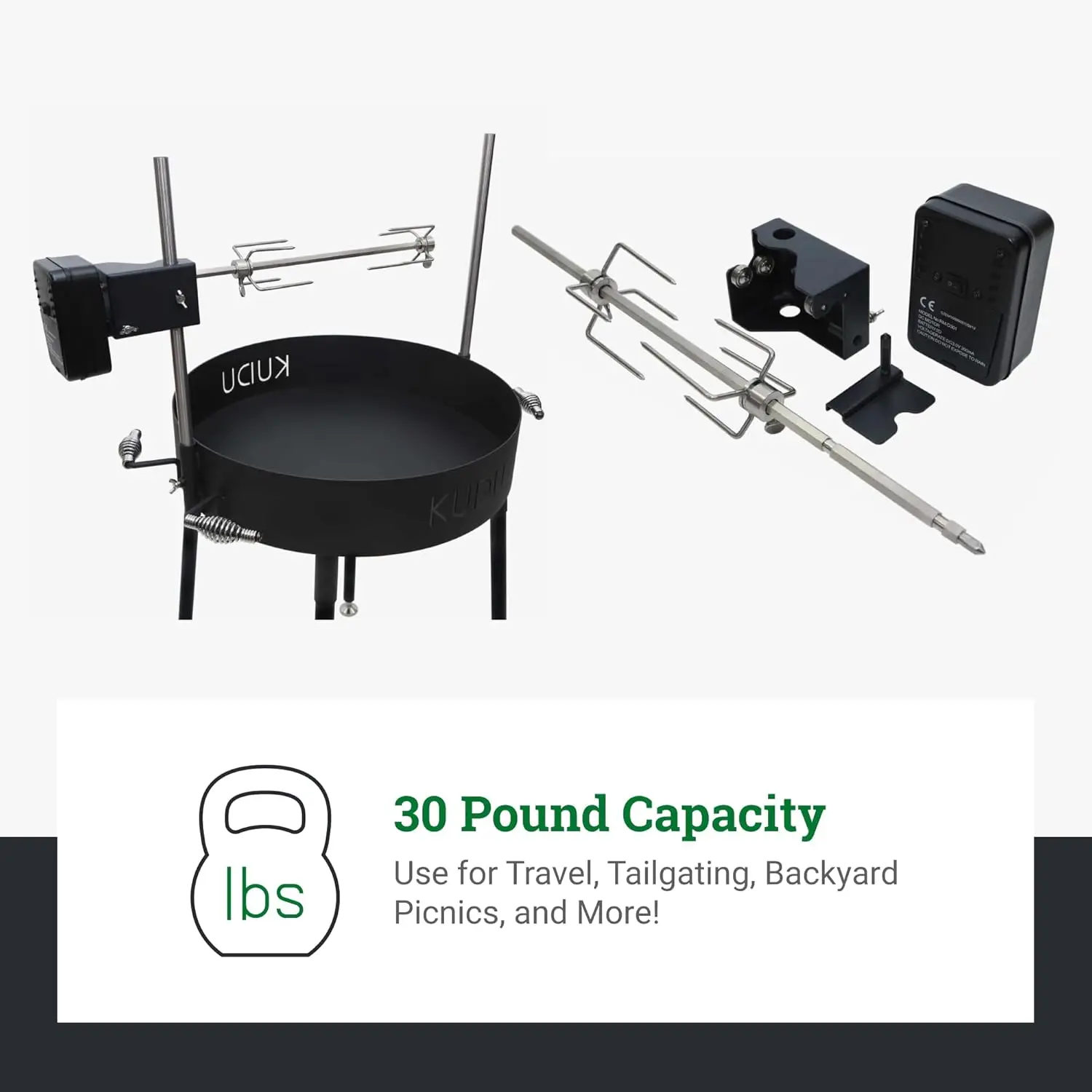 Eixo quadrado alimentado por bateria de aço para grelha a carvão Eixo de acionamento quadrado de 5/16 polegadas