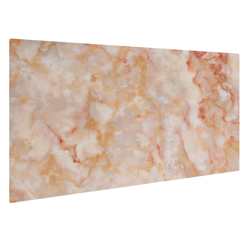 Thin flexible custom wall decoration large board translucent artificial stone PS lobby background wall panel