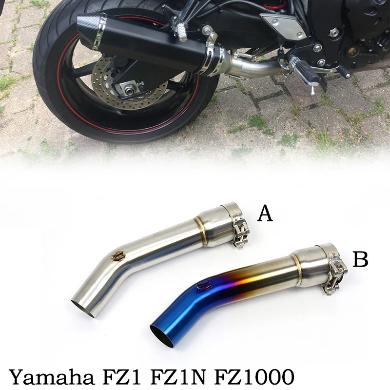 Middle Pipe Escape Moto Motorcycle Exhaust Motorbike Muffler Bike Racing For YZF FZ1N FZ1 FZ8 FZ8N FZ8S FZ1000 2006-2015