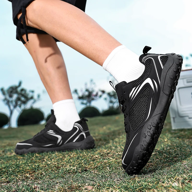 Moipheng Couples Hiking Shoes For Women Running Shoes Cushioning Mesh Breathable Anti-slip Casual Man's Platform Sneakers White_voghion.com