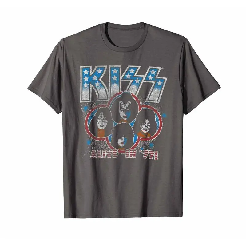 

Подлинная футболка KISS Alive in 77 Wash, темно-серая, S, НОВИНКА