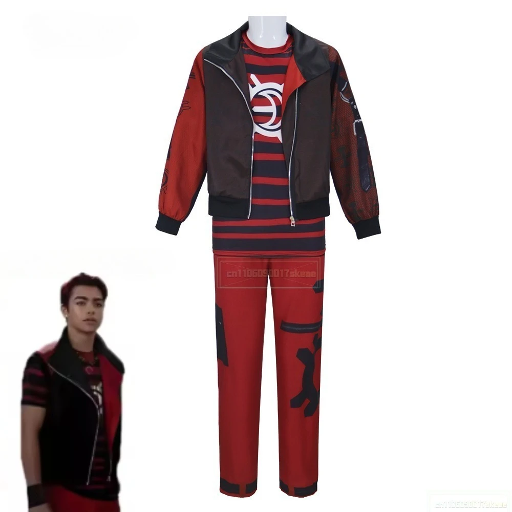 Kostium Zombie 4 Victor Cosplay Płaszcz Kamizelka Garnitur dla Mężczyzn Chłopców Przebranie Wampira Świt Strój Karnawałowy na Halloween