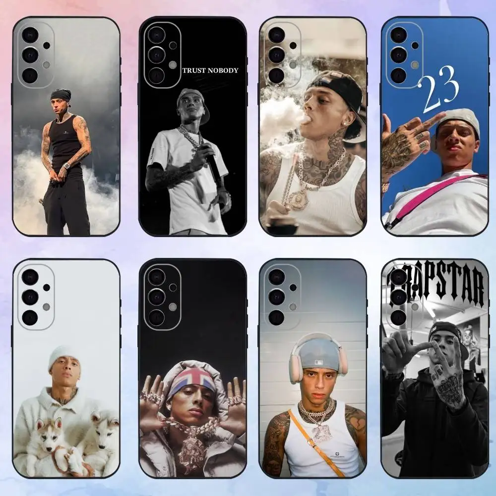 H-hot c-central c-cees rapper caso de telefone para samsung s25, s24, s21, s22, s23, s30, ultra, s20, plus, fe, lite, nota, 10.9,5g capa preta