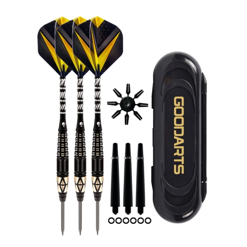 Darts Metal Tip Set Tipped Metal Darts Steel Tip Set with Aluminum Shaft,Barrels